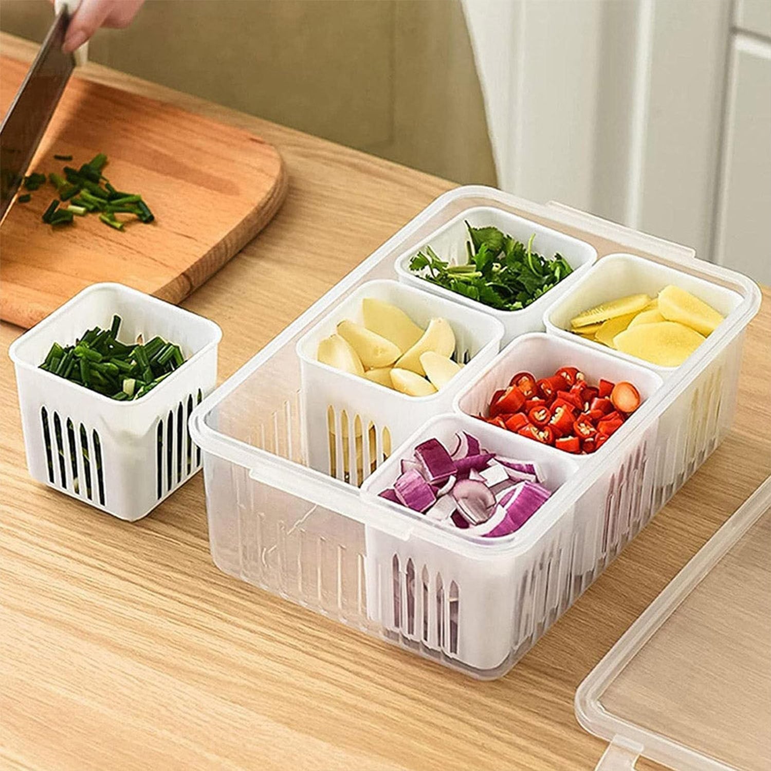 Fridge Storage Box – Freezer & Kitchen Organizer for Vegetables & Food (1 Pc) Fridge Storage Box – Freezer & Kitchen Organizer for Vegetables & Food (1 Pc)